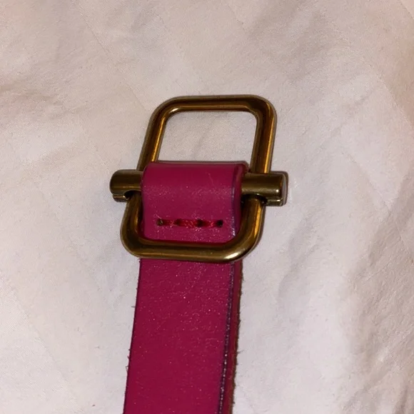 Pink leather belt - Picture 3 of 5